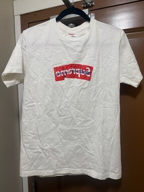 Supreme x Comme Des Garcons CDG Shirt Box Logo Tee White SS17